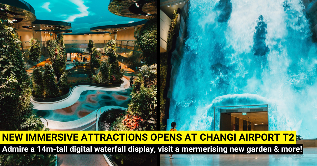 Changi Airport Terminal 2 Reopens Fully With Digital 'Waterfall