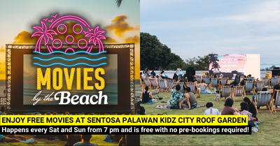 Enjoy Free Movies By The Beach At Sentosa - Palawan Kidz City Roof Garden!