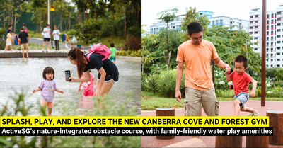 Canberra Cove & Forest Gym - Water Play and Obstacle Course at ActiveSG Nature Based Experience