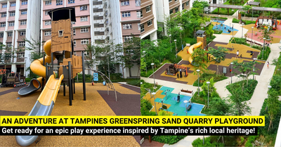 Tampines GreenSpring Playground - Adventure Meets History at the Sand Quarry Playground!
