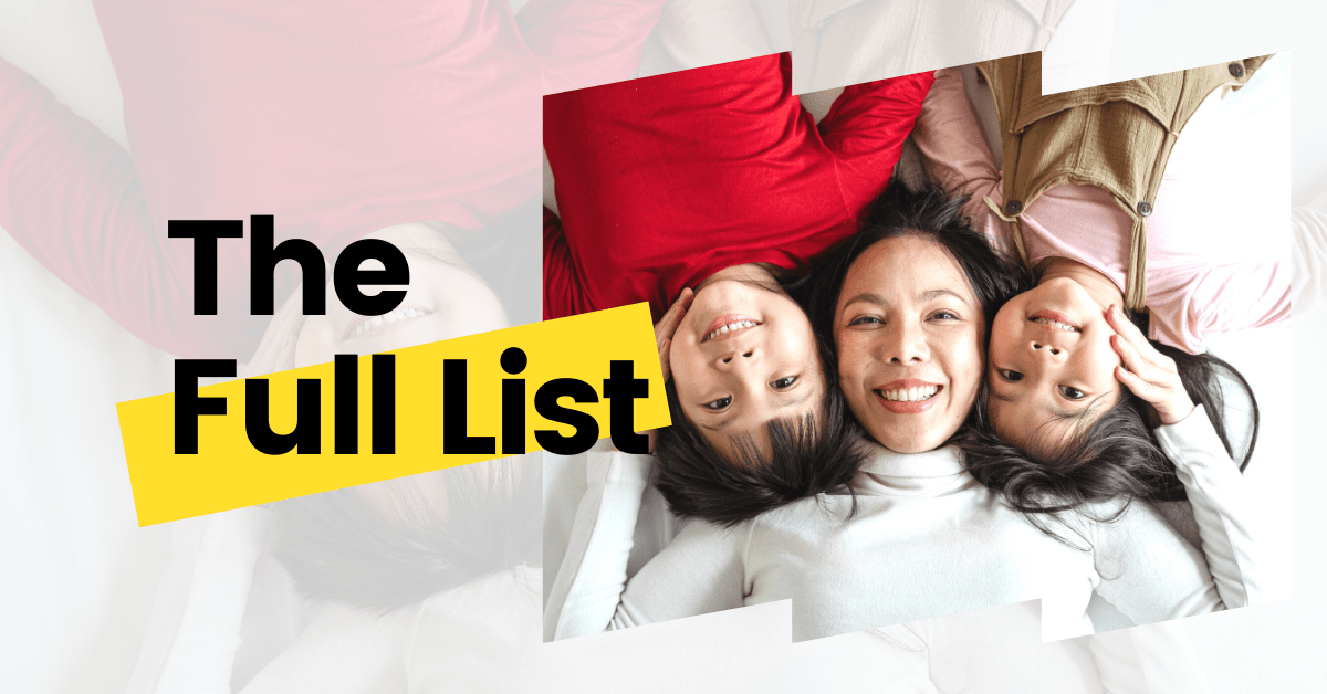 The Full List - BYKidO