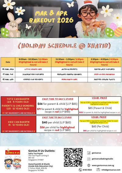 March & April Bakeout for Parent & Child