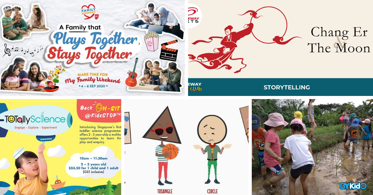5 Things to do and Places to go with Kids this weekend in Singapore (31st Aug - 6th Sep 2020)