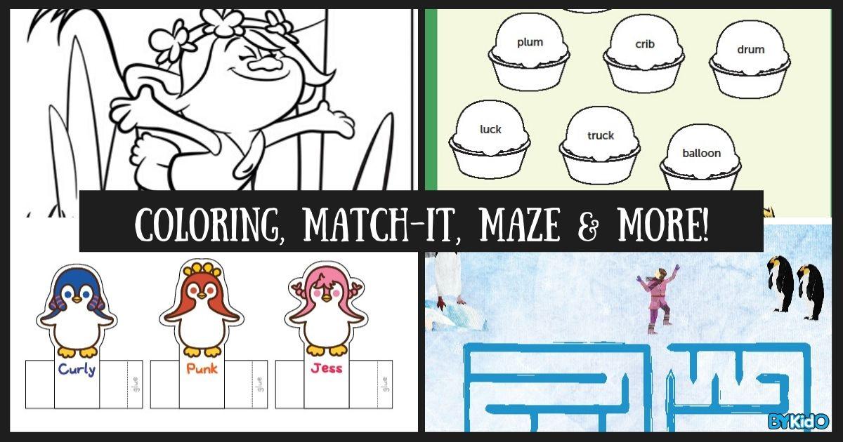 Activity Sheets for Babies, Toddlers and Kids | Keeping Boredom at Bay - BYKidO