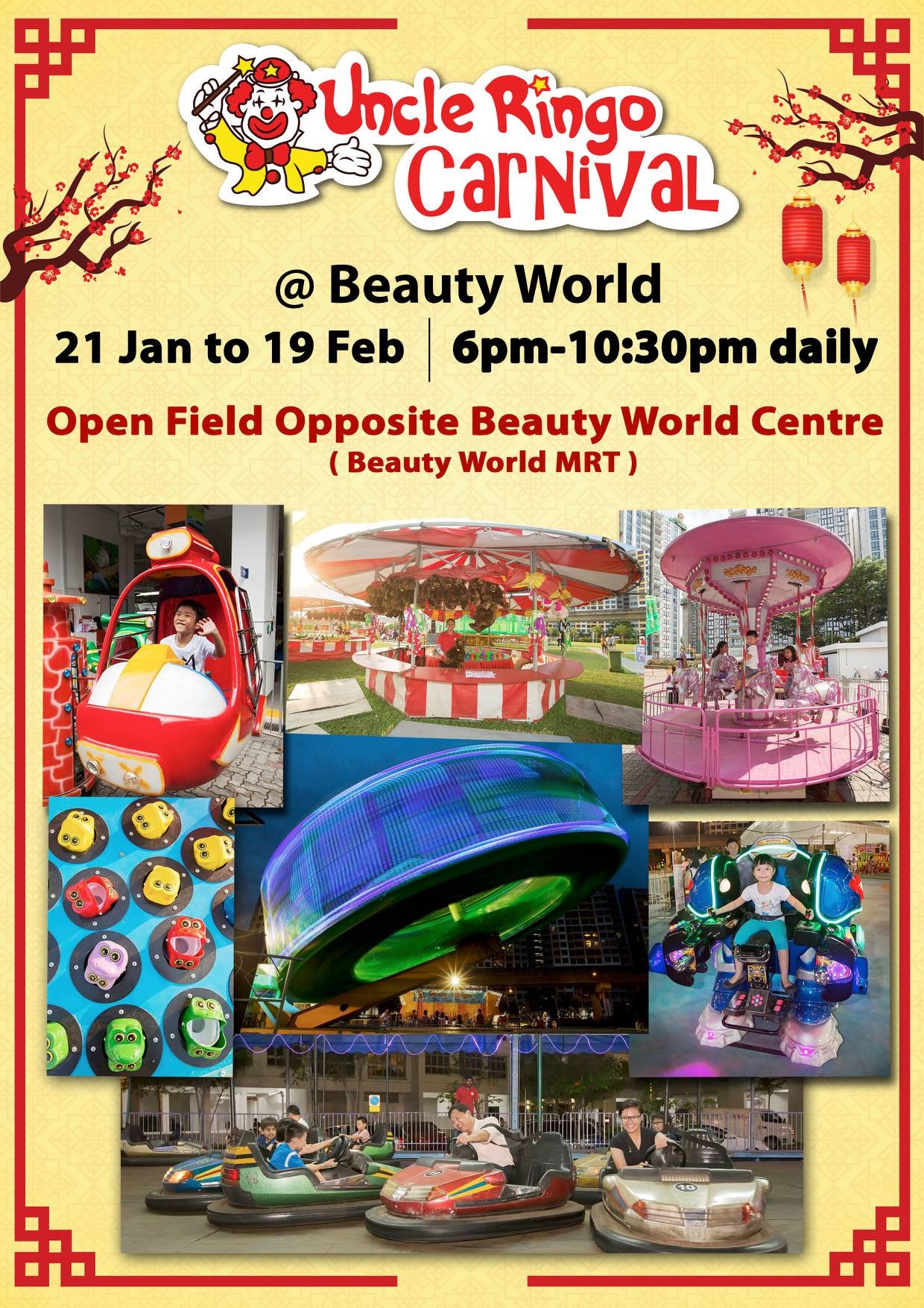 Things to do this Weekend: Carnival Rides @ Uncle Ringo Carnival Beauty World - BYKidO