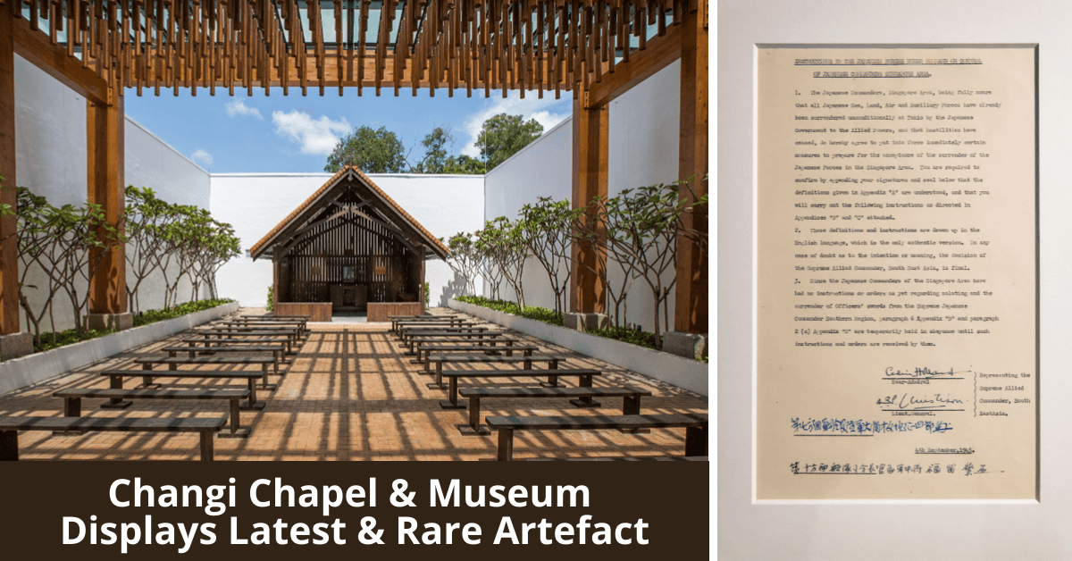 Changi Chapel And Museum Displays Rare Japanese Surrender Agreement Signed Aboard HMS Sussex