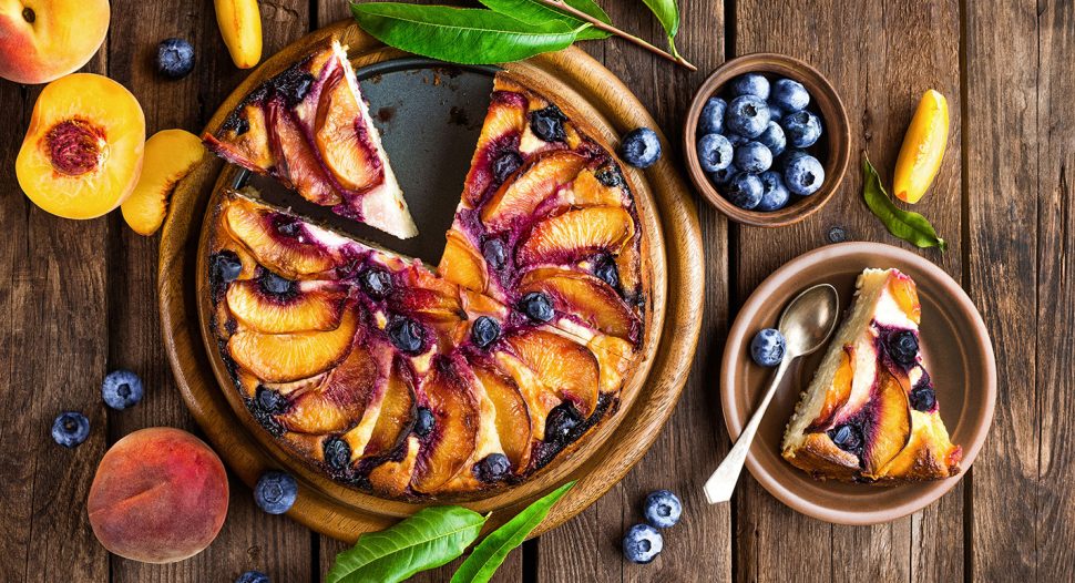Peach & Blueberry Cheesecake - BYKidO