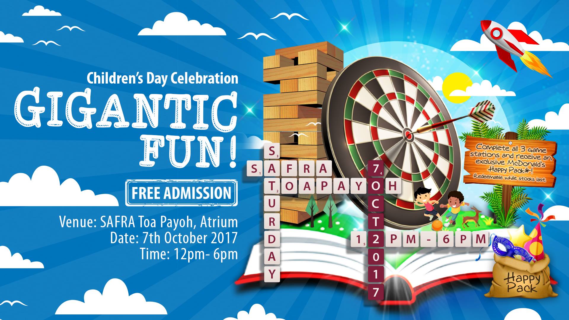 Things to do this Weekend: Gigantic Fun @ SAFRA Toa Payoh