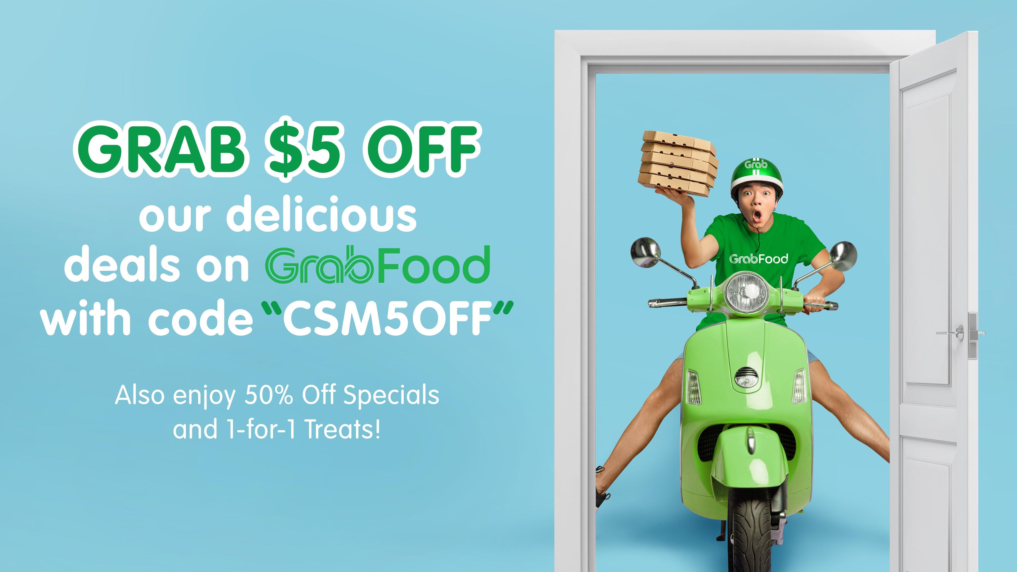 GrabFood $5 Promo Code + Other Special Offers For F&B Outlets At City Square Mall - BYKidO