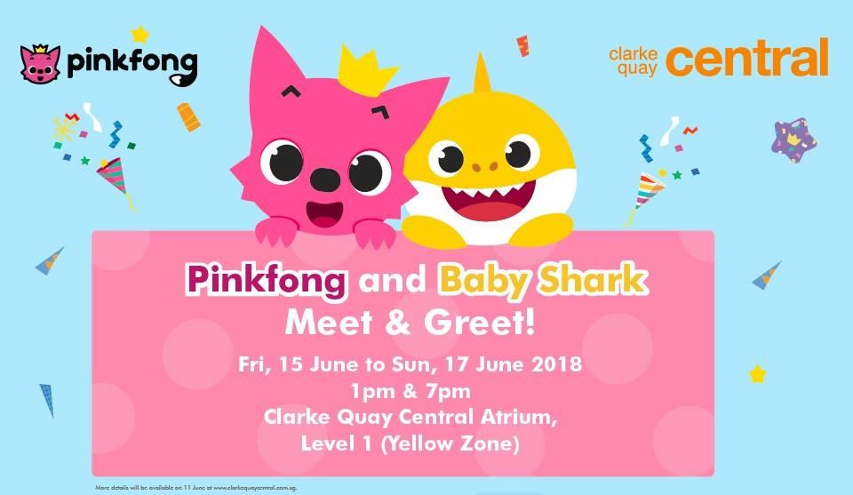 Things to do this Weekend: Meet & Greet with Pinkfong & Baby Shark @ Clarke Quay Central - BYKidO