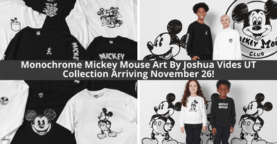 UNIQLO Singapore | Monochrome Mickey Mouse Art By Joshua Vides UT Collection Launching This November!