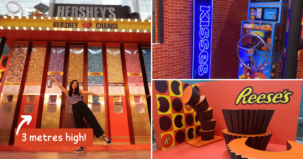 Hershey’s Brings Chocolate Paradise to Changi Airport with Giant Candy Machines, Installations & More!