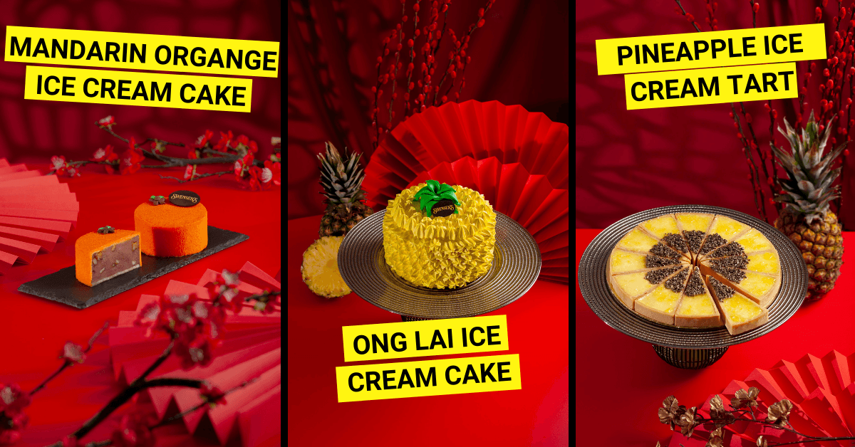 Swensen's Introduces New Items For The Festive Season - Ong Lai Ice Cream Cake, Firecracker Pineapple Ice Cream Tart, and More! - BYKidO