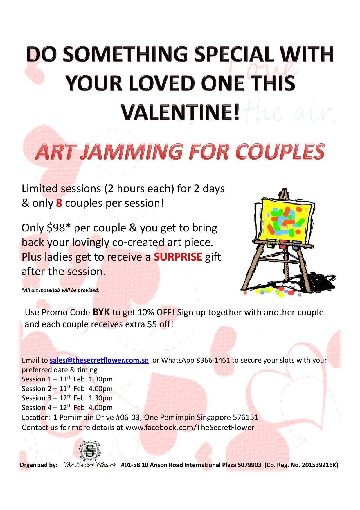Things to do this Weekend (Valentines Day Special): Art Jamming with your Spouse!