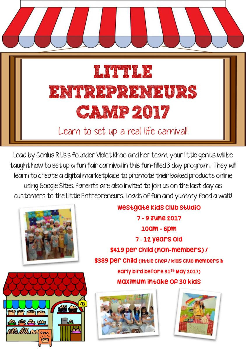 Things to do this Weekend: Join Genius R Us for Little Entrepreneurs Camp - BYKidO