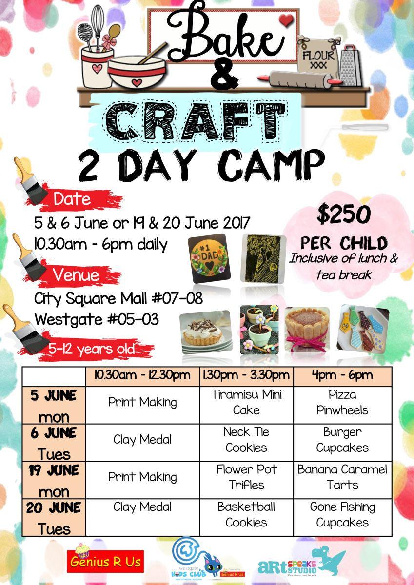 Things to do this Weekend: 2 Day Bake and Craft Camp with Genius R Us