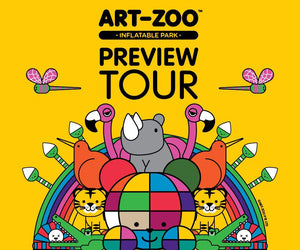 Things to do this Weekend: Bring Your LOs & Sneak a Peek at the Art-Zoo Inflatable Park with a Preview Tour!