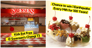 Win A Lifetime Of Swensen's Signature Earthquake At The Newest Outlet At Changi Airport Terminal 3, Worth $33,615.12!