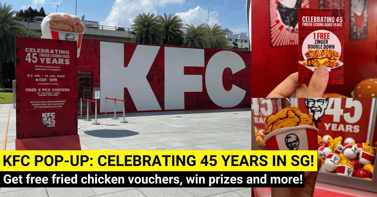 KFC Pop-Up At VivoCity To Celebrate 45-Years | Expect Free Fried Chicken, Claw Machines With Limited-Edition Plushies, & More! - BYKidO