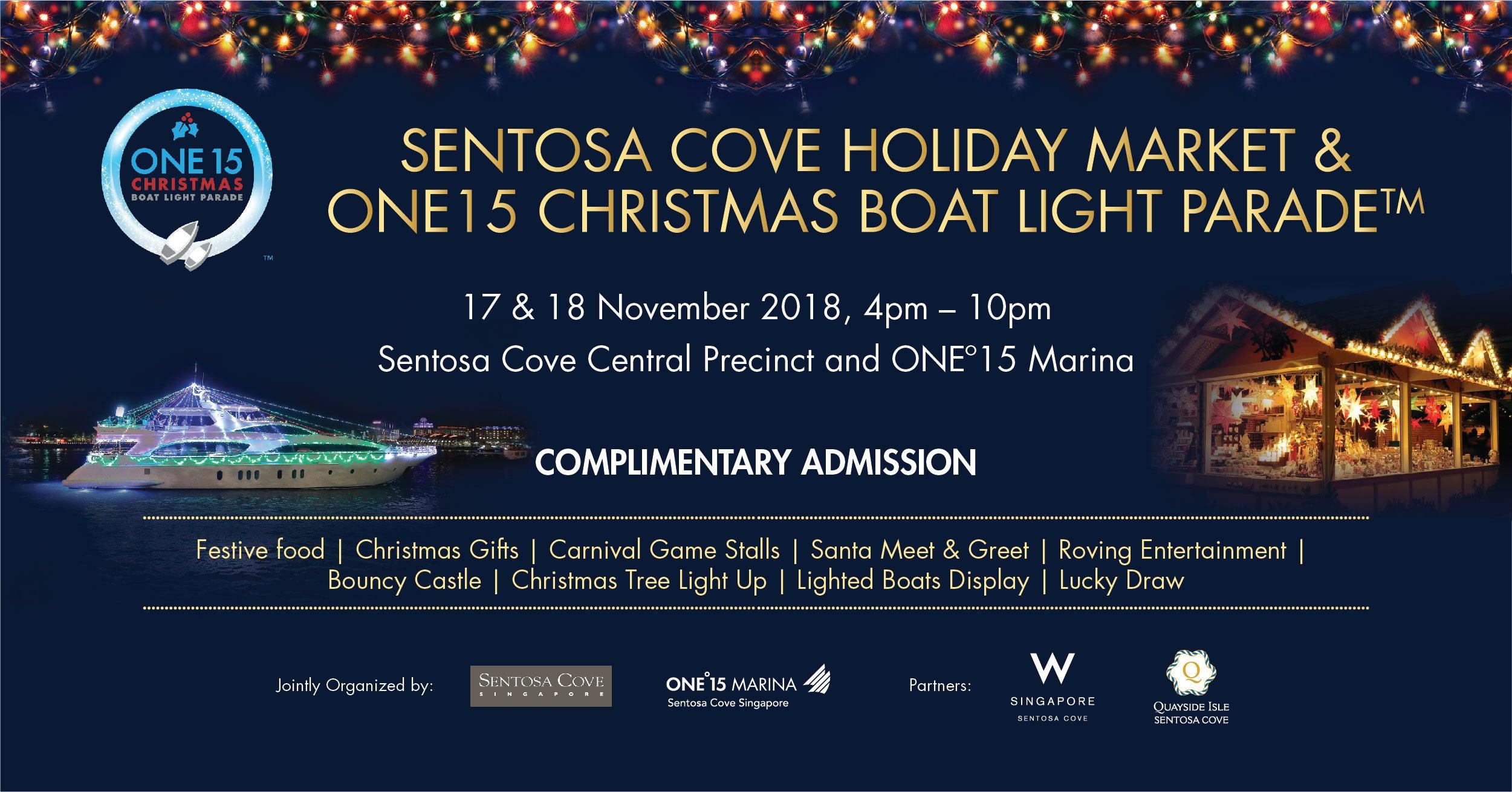 Must-Go: Sentosa Cove Holiday Market & ONE15 Christmas Boat Light Parade™ - BYKidO
