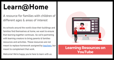 Learn at Home with YouTube | Resources to Keep the Little Ones At Home!