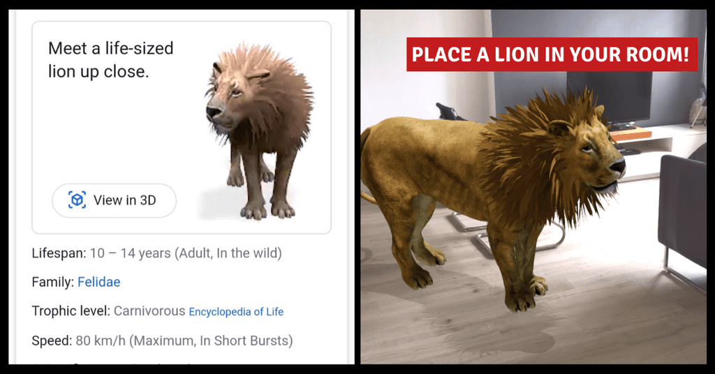 Google 3D animals list: Lions, tigers, dinos and more! - 9to5Google