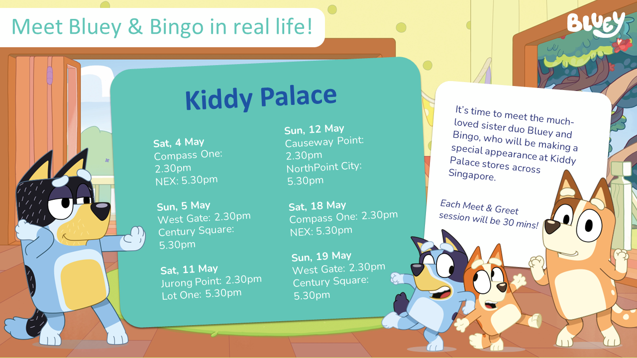 Meet & Greet with Bluey and Bingo in Real Life this May 2024