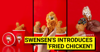 Fried Chicken Ice Cream by Swensen's and Earle Swensen's