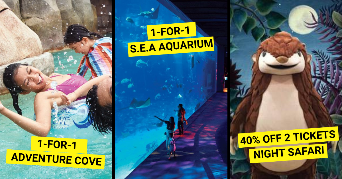 1-for-1 Deals To S.E.A Aquarium, Adventure Cove and more!