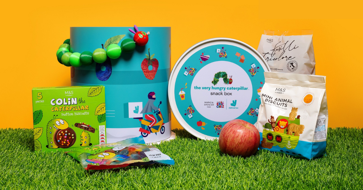 Limited-edition School Holiday Snack Kit by Deliveroo, The Very Hungry Caterpillar, and Marks & Spencer