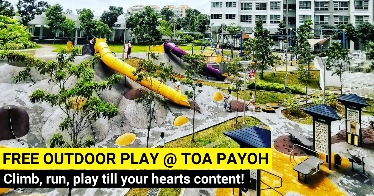 Toa Payoh Crest Outdoor Playground - A Heartland Play Venue With Lots of Climbing and Slopes!