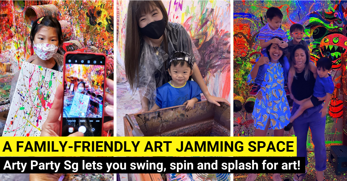 Arty Party Singapore - Family Friendly Art Jamming with Glow-In-The-Dark Paint! - BYKidO