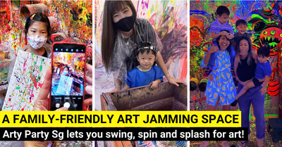 Arty Party Singapore - Family Friendly Art Jamming with Glow-In-The-Dark Paint!