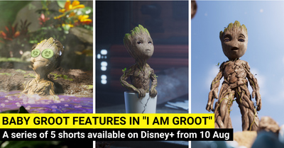 Marvel Studios I Am Groot Features Baby Groot In 5 Original Shorts - Available On Disney+ From 10 Aug
