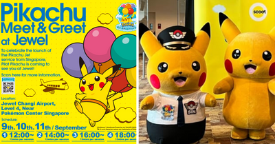 Pilot-Pikachu Meet & Greet At Jewel Changi Airport from 9 - 11 Sep