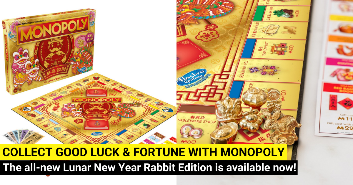 Monopoly Introduces Monopoly Lunar New Year Rabbit Edition - Gold Pieces, Red Packets & More - BYKidO