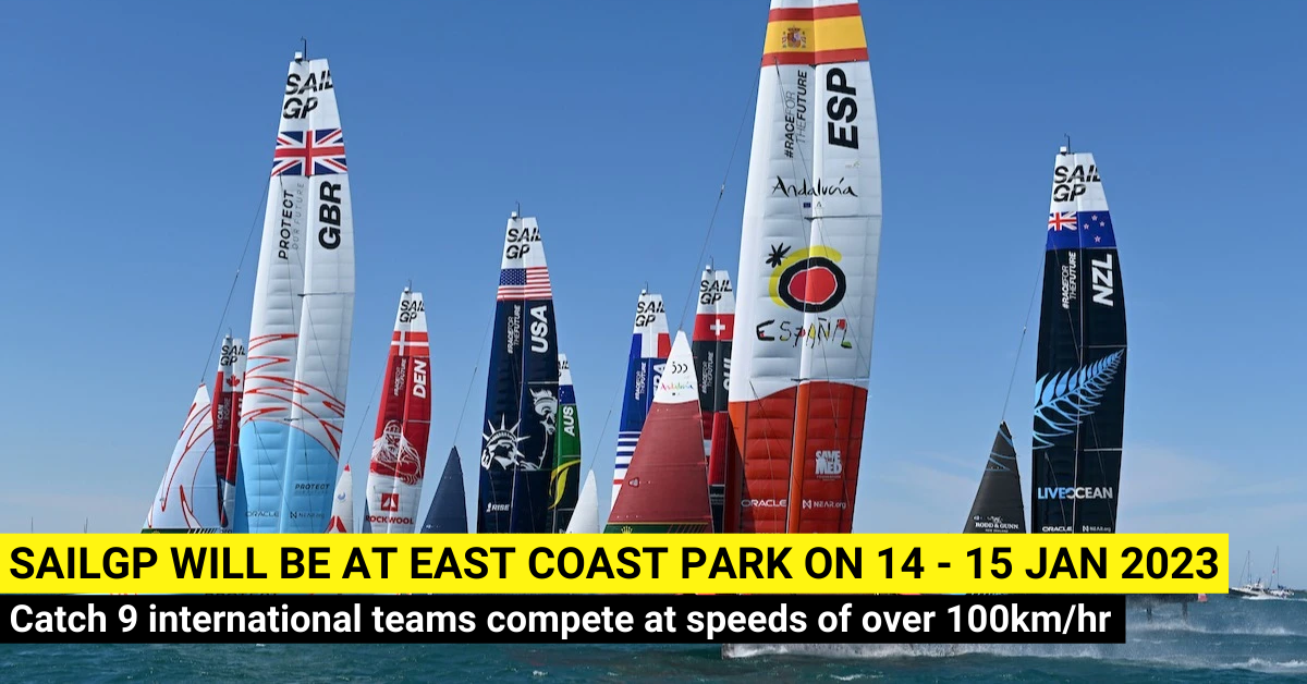Singapore Sail Grand Prix is coming to Parkland Green, East Coast Park on January 14-15