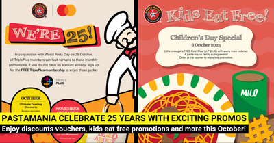 PastaMania Celebrates 25 Years with Discount Vouchers, Kids Eat Free Promo and Chance to Win an iPhone Pro 15!