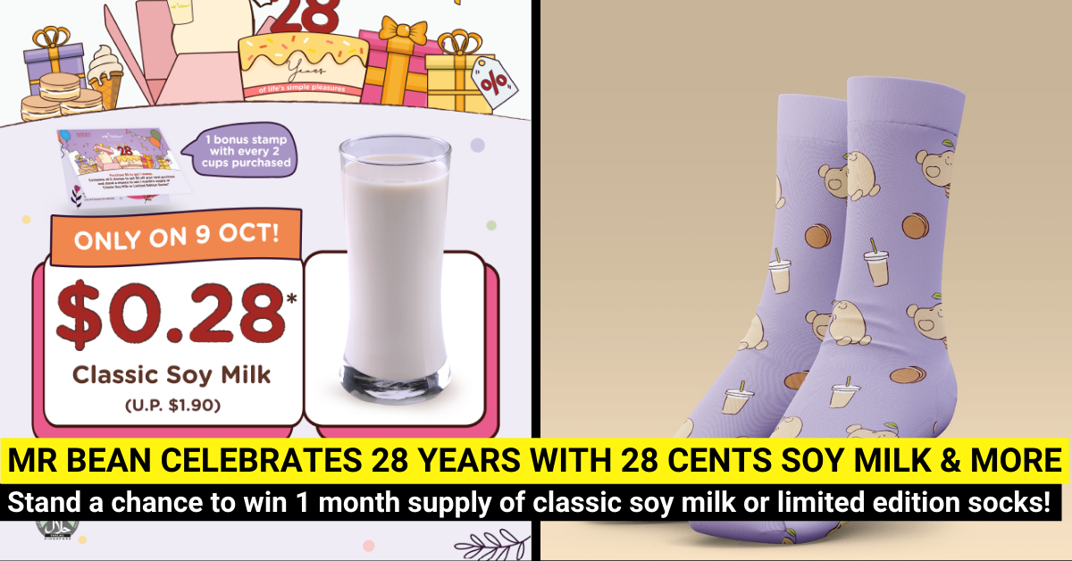 Enjoy 28 cents Mr Bean Soy Milk and Stand a Chance to win 1 Month Supply too!