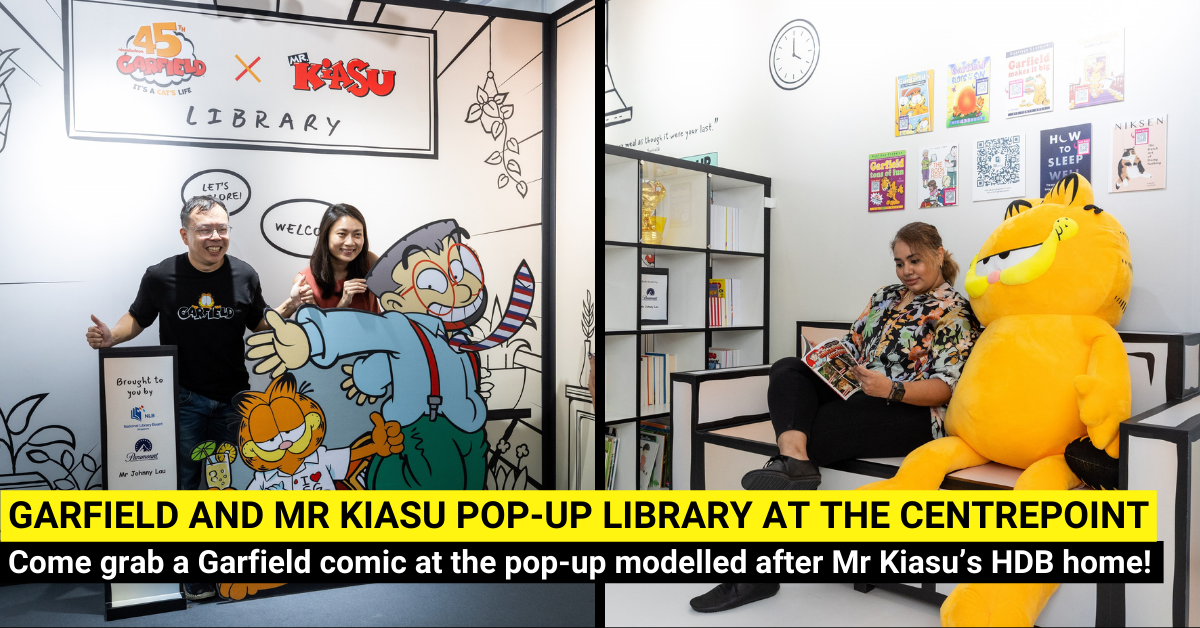 Garfield and Mr Kiasu themed Pop-up Library at The Centrepoint