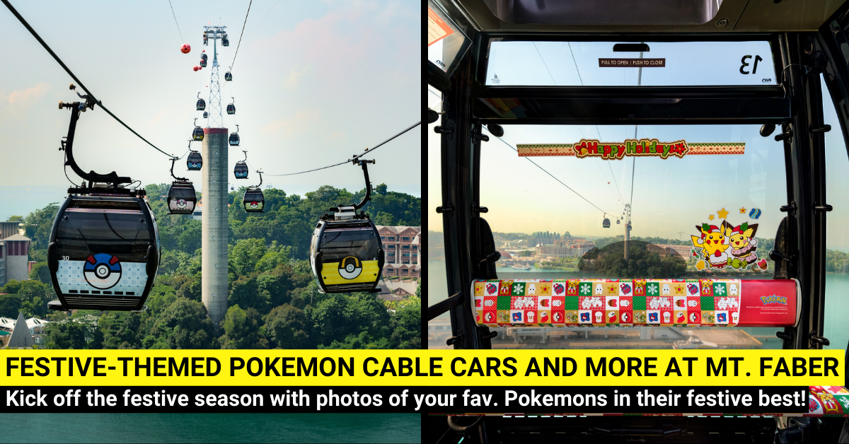 Festive-themed Pokemon Cable Cars Takes to the Skies with Mount Faber Leisure Group!