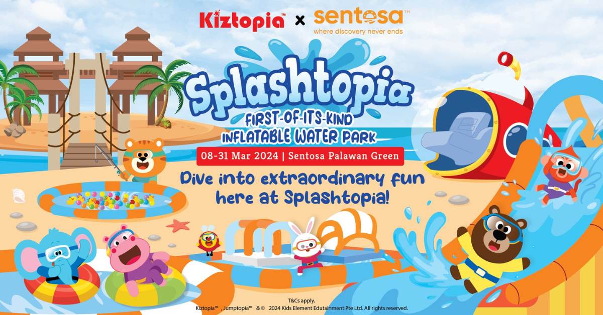 Splashtopia @ Sentosa Palawan Green - A Mega Water Themed Inflatable Park For Families!