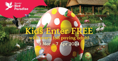 Kids Enter Free to Bird Paradise for the March School Holidays and Easter