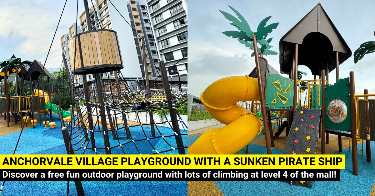 Anchorvale Village - Free Outdoor Sunken Pirate Ship Playground on Level 4