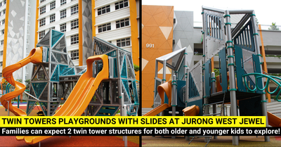 The 2 Twin Towers Playgrounds at Jurong West Jewel