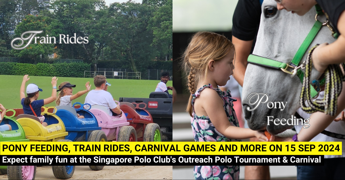 Pony Feeding, Train Rides and Carnival Games at Singapore Polo Club's Outreach Polo Tournament & Carnival