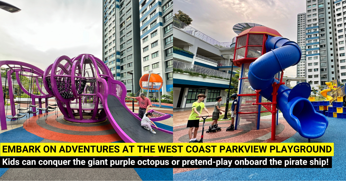West Coast Parkview Playground - Giant Purple Octopus and Pirate Ship Awaits!