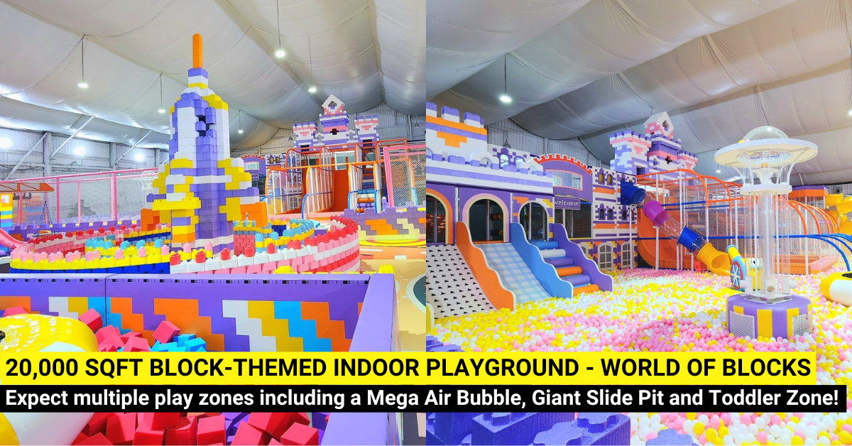 Discover the World of Blocks: Block-themed Indoor Playground with Various Play Zones!