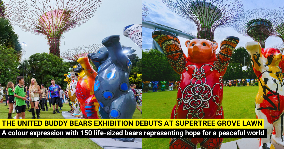 United Buddy Bears Exhibition Makes it Debut at Supertree Grove Lawn at Gardens by the Bay Singapore