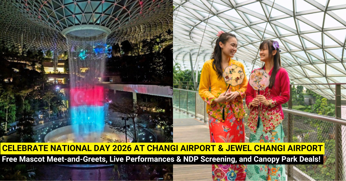 Celebrate National Day at Changi Airport & Jewel: Free Mascot Meet-and-Greets, Live NDP Screening, and 1-for-1 Canopy Park Deals!